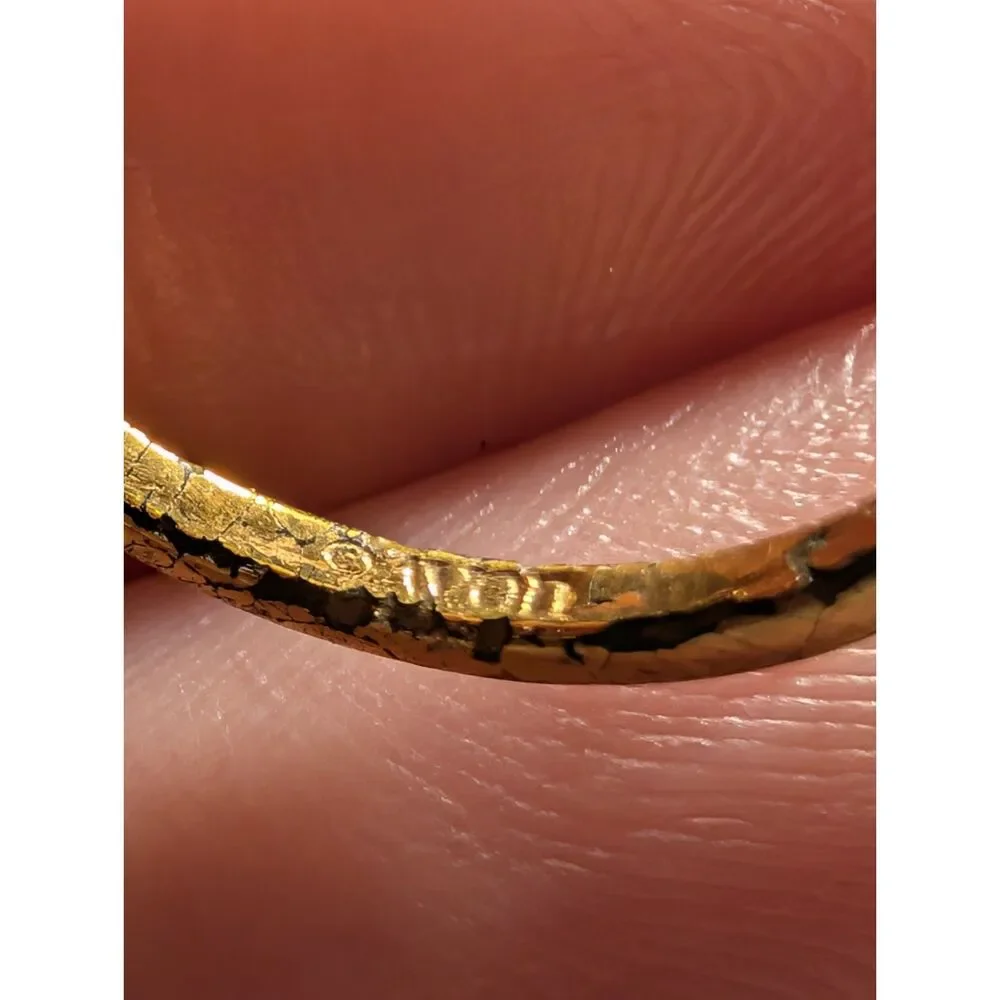 Vintage Avon Dangling Raindrop Charm Gold Tone Ring Size 6